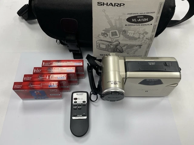 SHARP VIEWCAM VL-A10H Video8 Camcorder w/ Tapes Accessories