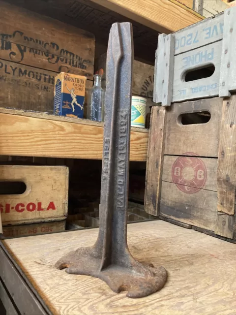 Antique Cast Iron Cobbler Shoe Making Repair Form Stand Boot Eclipse 1894 Patent