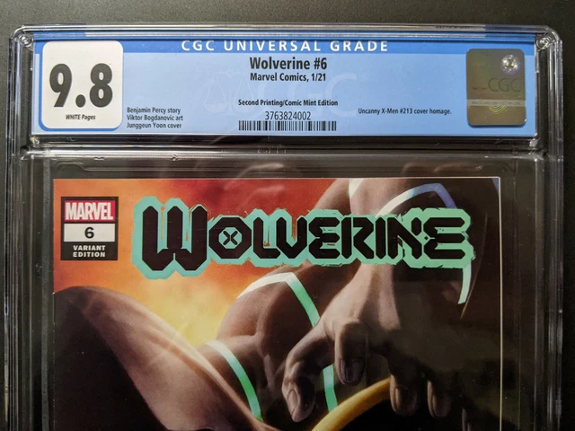 Wolverine #6 - Junggeun Yoon 2nd Print Homage Variant - CGC 9.8 3