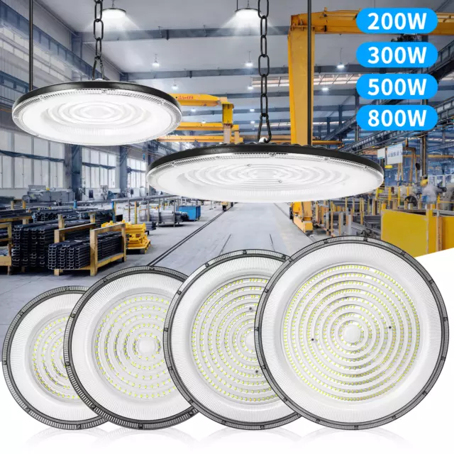 200W 300W 500W 800W UFO LED Iluminación de pabellón Lámpara de taller Lámpara industrial A+