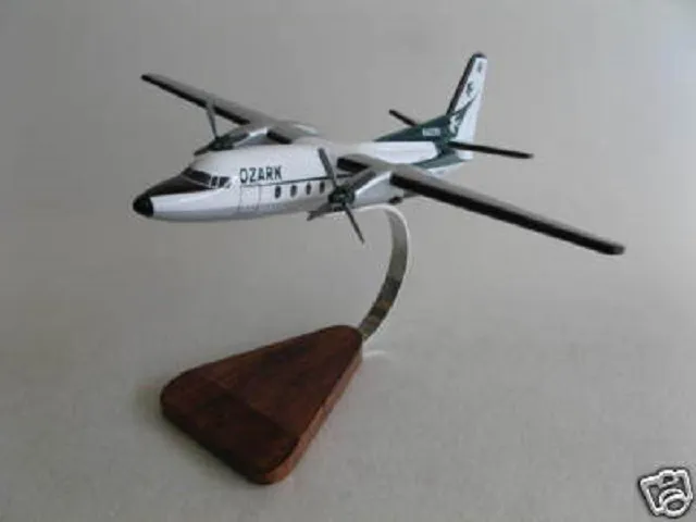 Fokker 27 F27 Friendship Ozark Airplane Desktop Wood Model