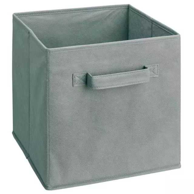 11 In. H X 10.5 In. W X 10.5 In. D Gray Fabric Cube Storage Bin