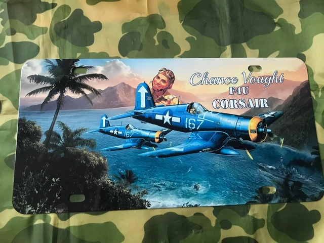 Maquette F4-U Corsair Sur Plaque Aluminium - Échelle 1/72 - Avion Militaire