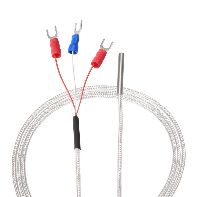 PT100 RTD TEMPERATURE Sensor Probe Three-wire System 100cm(3.3ft) $20. ...