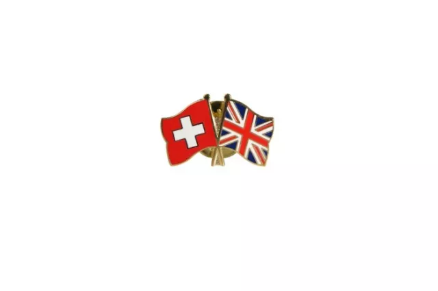 Schweiz - Großbritannien Flaggen Pin Fahnen Pins Fahnenpin Flaggenpin Anstecker