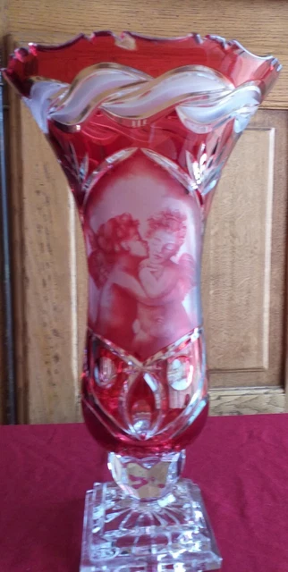 Très Grand Vase Cristal (Bohème ?)