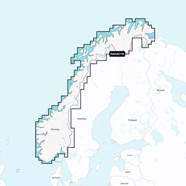 ✅ Navionics+ digitale Seekarte SD/MSD NAEU071R Norwegen Flüsse & Seen ✅