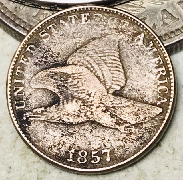 1857 Flying Eagle Cent One Penny 1C CN Choice Pre-Civil War Era US Coin CC18149