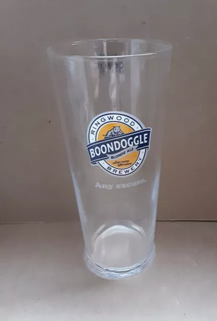 Ringwood Brewery new Boondoggle Blonde Ale pint glass homebar mancave pub party