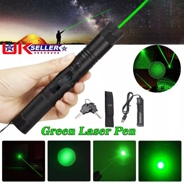 5000Miles Strong Beam Green Laser Pointer Pen Rechargeable 532nm Lazer Torch