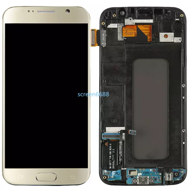 Pour Samsung Galaxy S6 G920F Complet LCD écran Verre Tactile+Cadre Gold+Outils