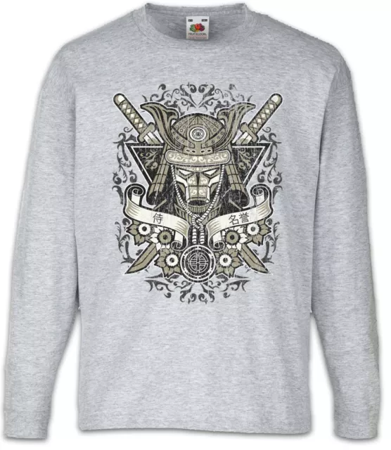 Samurai Crossed Swords Kids Long Sleeve T-Shirt Ninja Dakana Warrior Japan