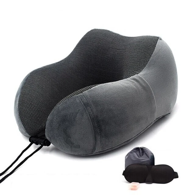 U shaped Memory Foam Rebound Travel Pillow Soft Cushion Neck Support Head Rest