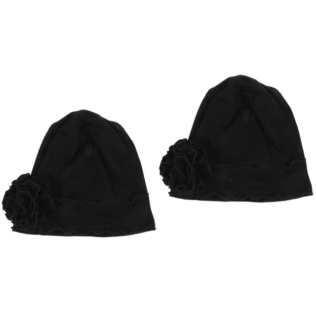 2pcs Femmes Turban Hat Chimiothérapie Cover Girls Turban Headwear Flower Head