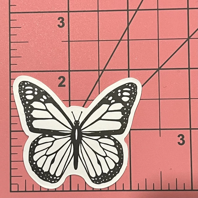 MONARCH BUTTERFLY B+W - Vinyl Decal Sticker Free Shipping & Tracking £2 ...