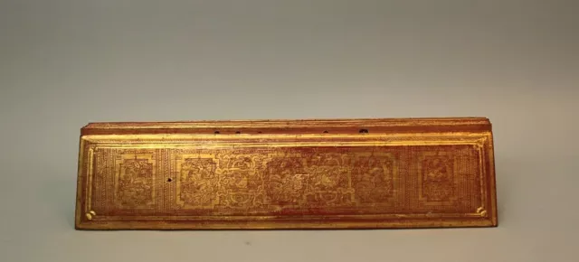 Rare Burmese gilded buddhist manuscript. 19th century HH2