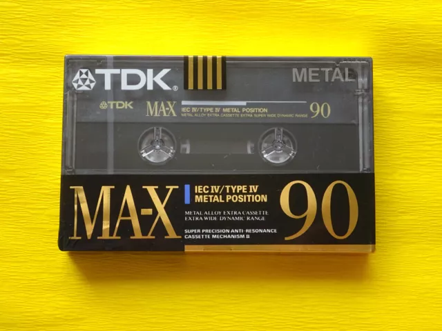 1x TDK MA-X 90 Metal Cassette Tape 1990 + OVP + SEALED +