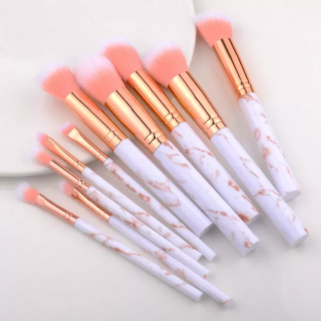 Marble Handle Makeup Brushes -  Powder Foundation Brush Cosmetic Supplies 1set L