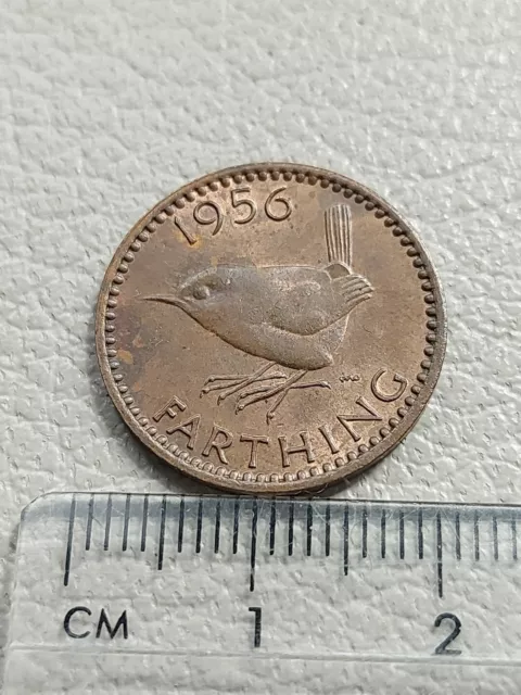 A 1956 Elizabeth II One Farthing Coin