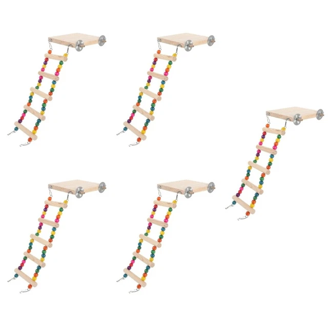 5 Count Plattformleiter Für Haustiere Vogel Holzleiter Spielzeug Papagei