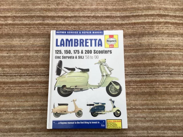 Haynes Manual Lambretta 125,150,175 & 200 Scooters 1958-2000 Inc Serveta & Sil