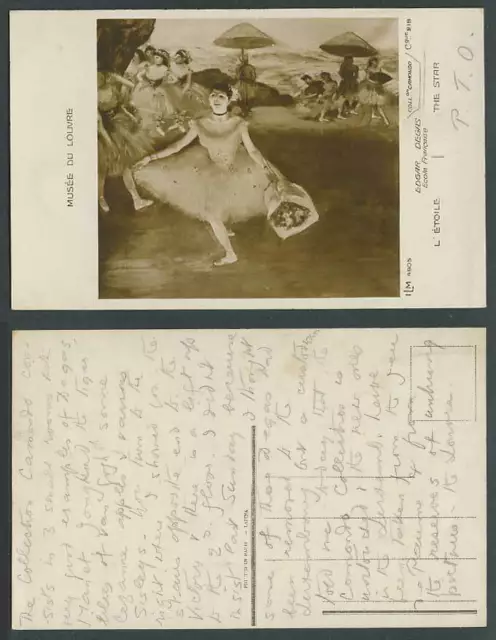 Edgar Degas Ecole Francaise L'Etoile The Star, Ballet Dancers Stage Old Postcard