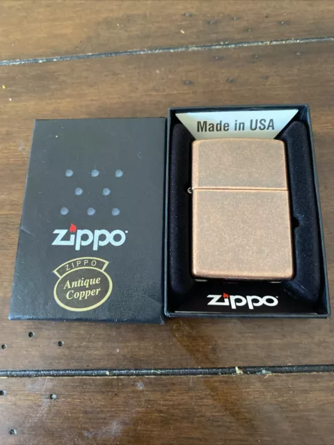 Zippo Antique Copper ~ New in Box ~ Never Struck USA Made