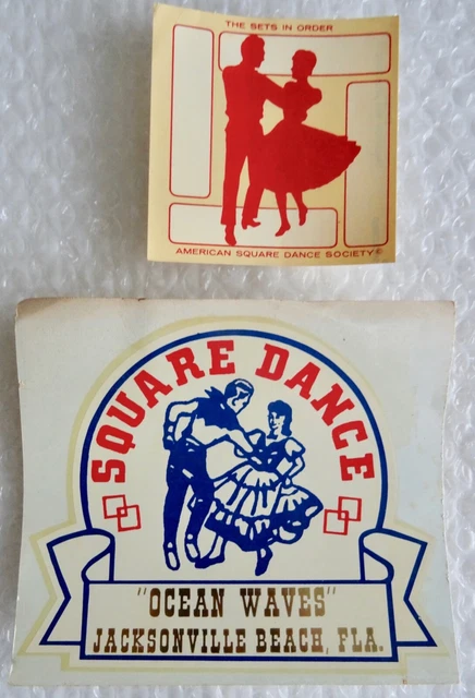 sQUARE DANCE AMERICAN SOCIETY & OCEAN WAVES JACKSONVILLE BEACH FLA VTG neocurio