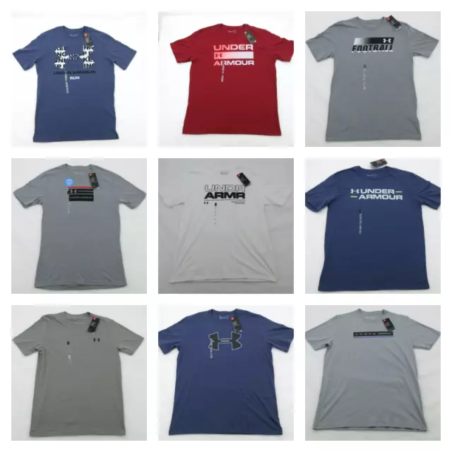 UNDER ARMOUR TSHIRTS Mens S -2XL Tall Authentic UA Short Sleeve Soft Cotton  Tees $16.95 - PicClick