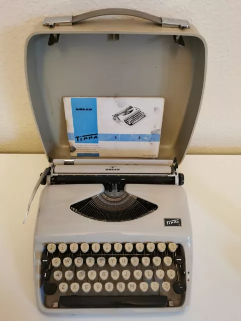 Vintage Adler Tippa 1 Portable Typewriter With Hard Case And Instructions