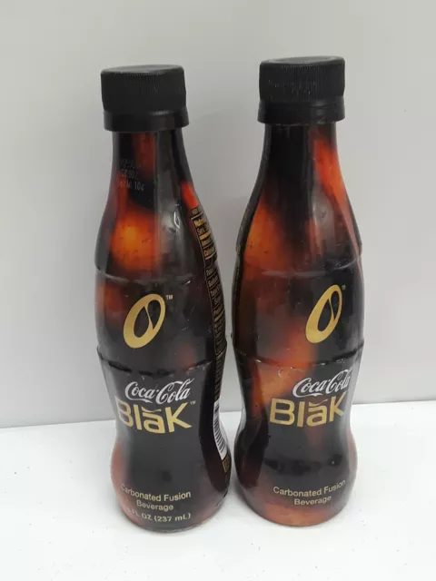 Lot of 2 Retro Glass Coca-Cola 2006  Blak Empty Bottles Black Orange Collectable