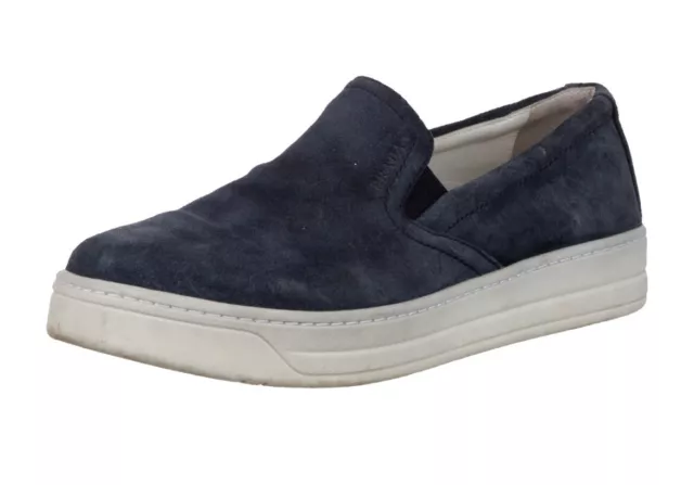 Prada Sport Womens Blue Suede Round Toe Slip-On Sneakers Size IT 35/US 5