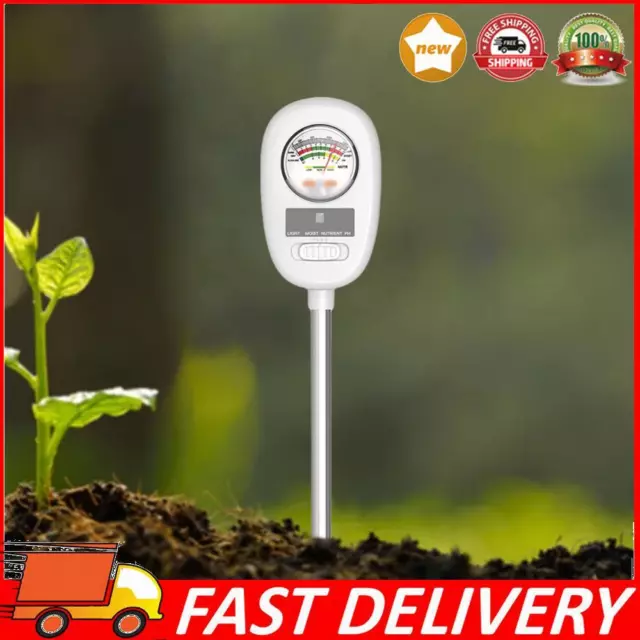 4 In1 Soil PH Meter Rotatable Moisture/Light/PH/Nutrient Tester Humidity Monitor