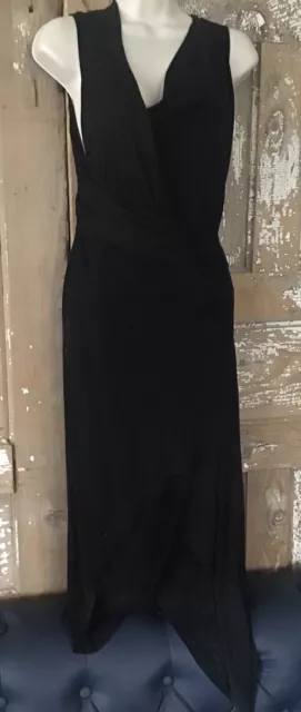 Helmut Lang Womans Dress Large Laganlook Black Asymmetrical