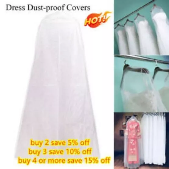 White Extra Large Wedding Dress Bridal Gown Garment Breathable Cover Storage Bag