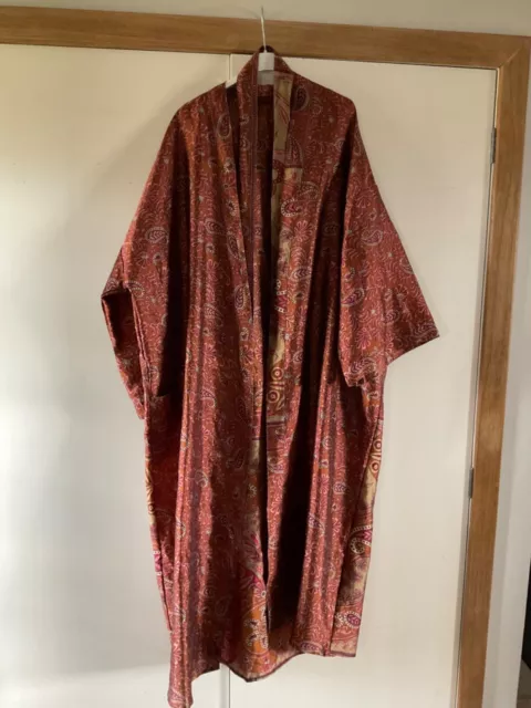 Womens Silk Dressing gown size 18
