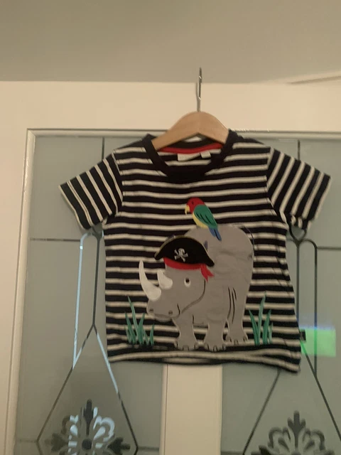 T-Shirt A Maniche Corte Ragazzi Jojo Mamma Bebe Pirate Rhino Top Età 2-3 Anni In Perfette Condizioni
