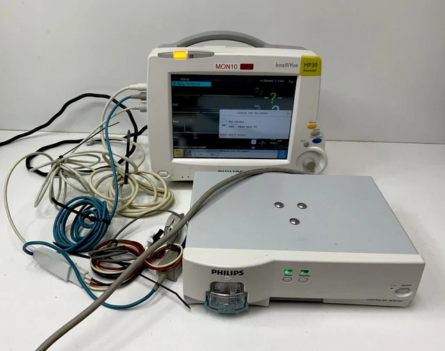 PHILIPS INTELLIVUE MP30 patient monitor W/ Philips Intellivue GS-M1019A ...