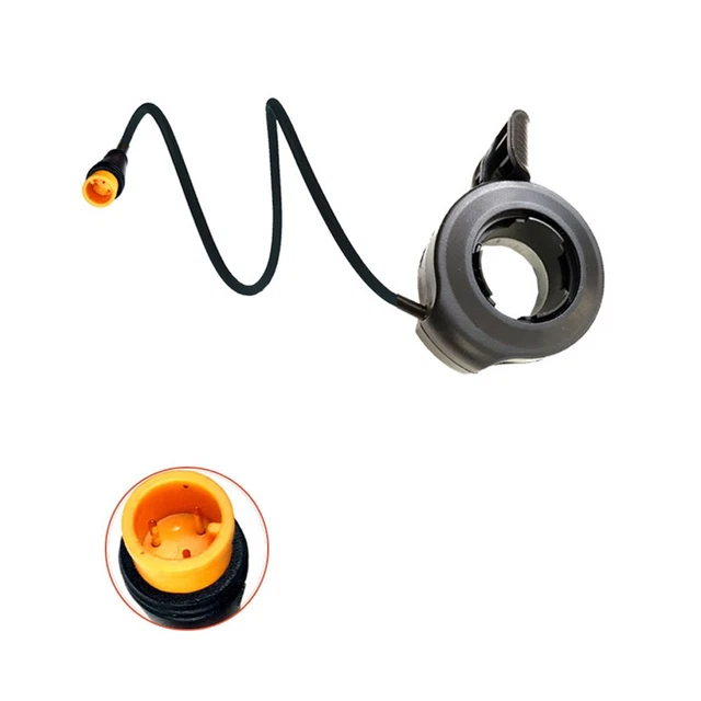 Accélérateur Pour E-Bike 12V-72V – Avec Phare, Clignotants Et Interrupteur – Montage à Gauche, Compatible 22 Mm