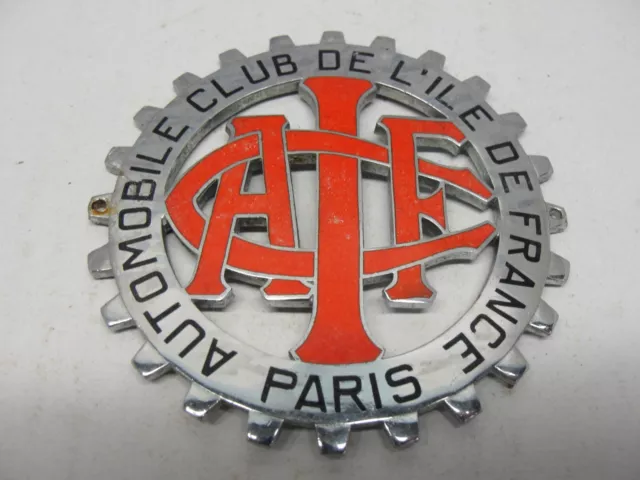 Automotive Club De L'ile De France Paris Car Collector Badge