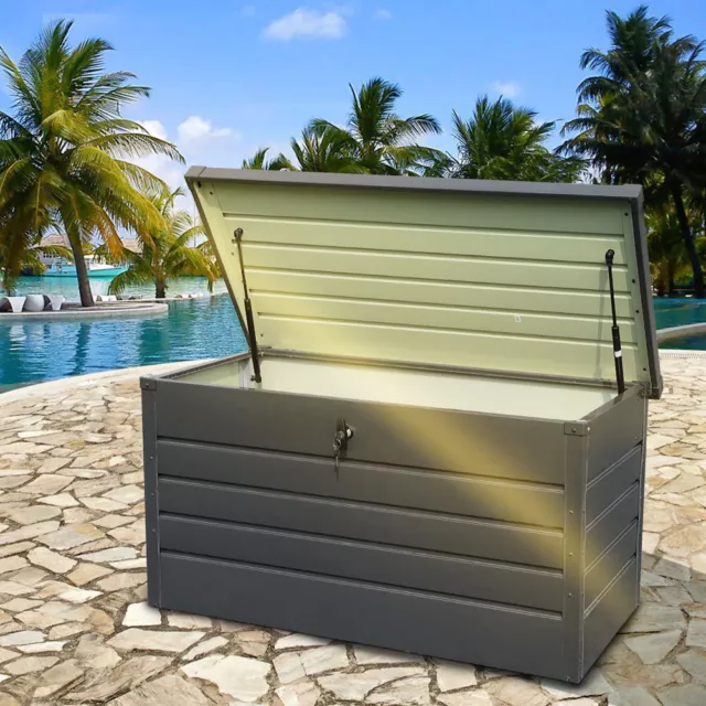 XLarge Garden Storage Box Utility Chest Cushion Shed Waterproof Outdoor Patio