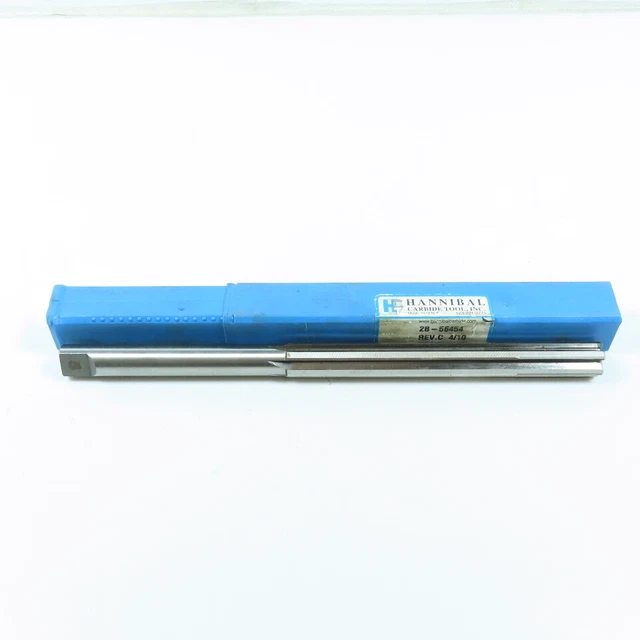 Hannibal 5/8" Straight 6 Flute Carbide Tipped Chucking Reamer Shank 9-1/4" OAL
