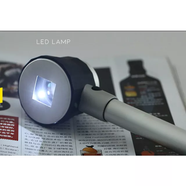 Handheld Magnifier Magnifying Glass LED Light Loupe 10X W/ Measure Scale 3