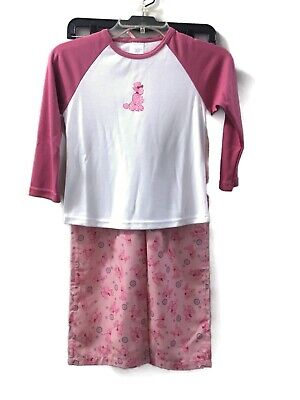 Lands End Girls Two-Piece Pajama Size Small (7/8)