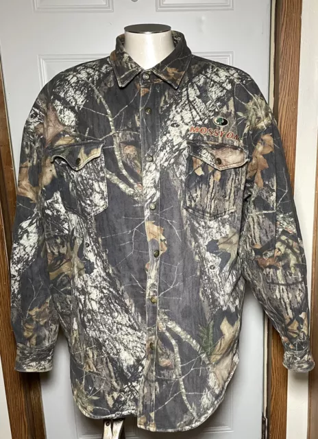 Mossy Oak Western Roper Jacket Mens XXL Hunting Break Up Camo Snap Button