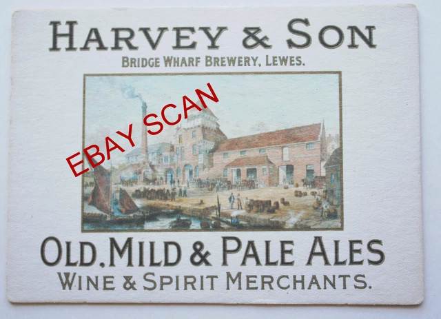 Harvey & Son Lewes Brewery Lewes- Beer Mat Of The Year 1990 - Unused Pub Ale