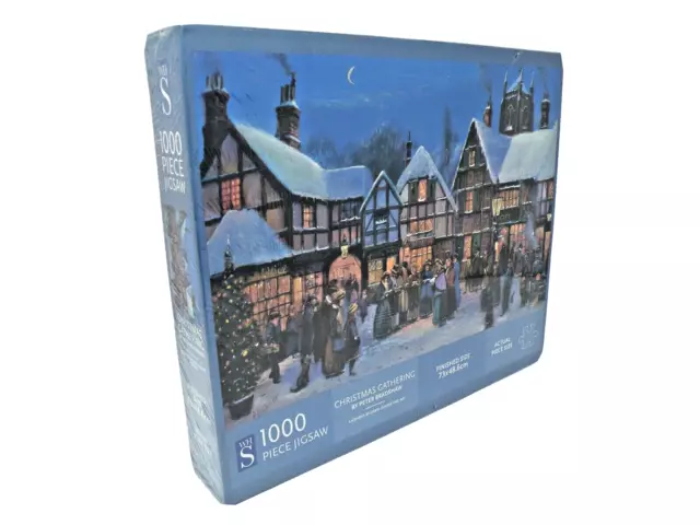 WH Smith 1000 Piece Jigsaw Puzzle Christmas Gathering Peter Bradshaw New Sealed