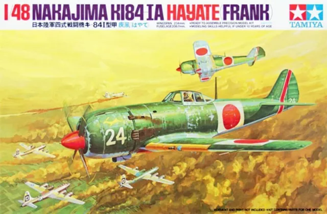 Tamiya 61013 1/48 Scale Model Fighter Kit WWII Nakajima KI-84-IA Hayate(Frank)