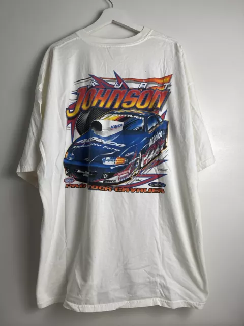 Kurt Johnson Shirt Mens 3XL White AC Delco Chevrolet Pro Stock NHRA