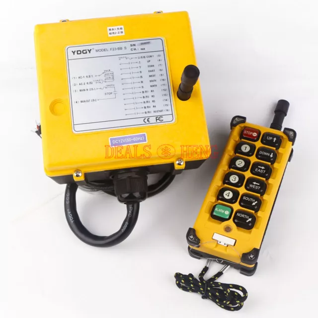 Telecomando wireless a trasmettitore singolo gru radio telecomando DC 24V F23-BB